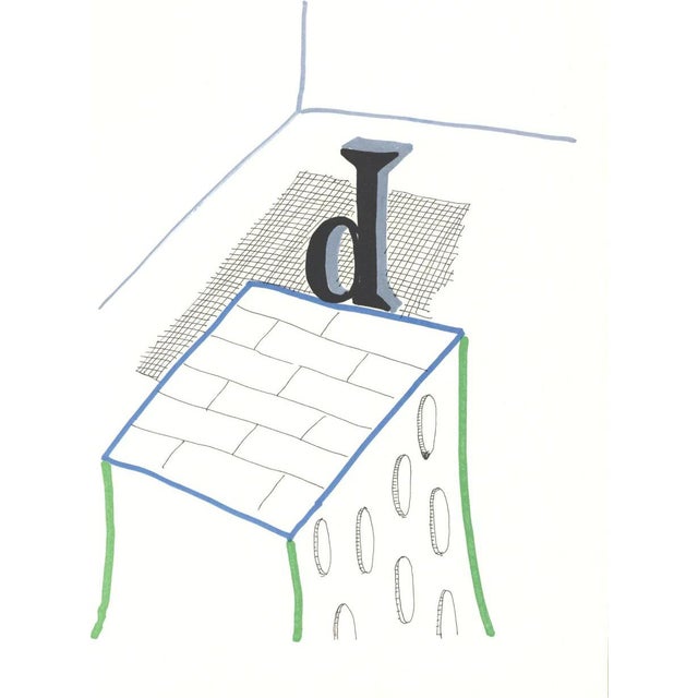 David Hockney, D from Hockneys Alphabet, Lithograph For Sale