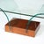 Mid-Century Modernage Curved Glass Cocktail Table W/ Rectilinear Walnut Base For Sale In New York - Image 6 of 14