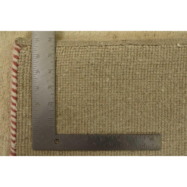 Gabbeh Rug 5’5” X 7’8” Beige Wool Contemporary Hand-Knotted Area Carpet For Sale - Image 13 of 13
