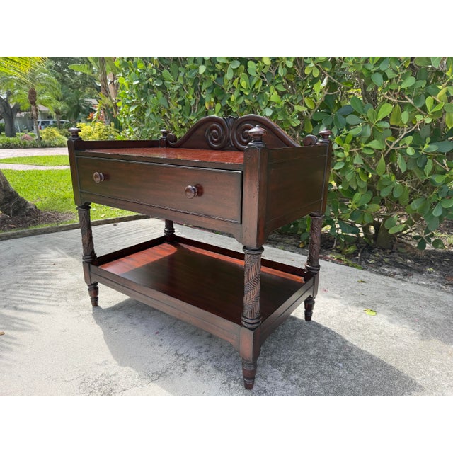 English Vintage Ralph Lauren Mahogany Two Tier Server - 1 For Sale - Image 3 of 12