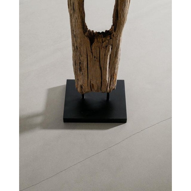 Brutalist Floor Totem Sculpture, 1990s, Driftwood For Sale - Image 5 of 7