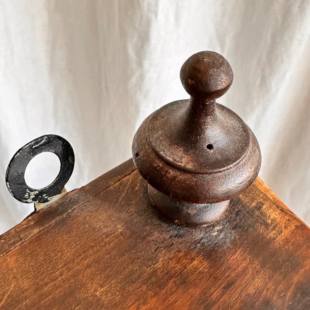 Brown Antique French Bobbin Wall Shelf in Cherry, 1890s For Sale - Image 8 of 12