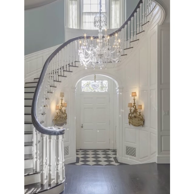 French Huge Irish Crystal Louis XVI Style Chandelier For Sale - Image 3 of 13