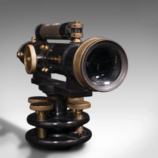 1950s Vintage Brass Surveyor's Level For Sale - Image 9 of 13