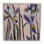 Modern Abstract Floral Acrylic Painting on Canvas, Signed, Framed, Dated For Sale
