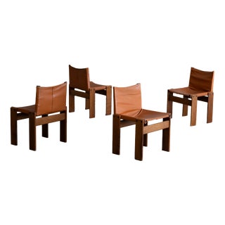 Monk Chairs by Afra & Tobia Scarpa, 1973, Set of 4 For Sale