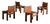 Monk Chairs by Afra & Tobia Scarpa, 1973, Set of 4 For Sale