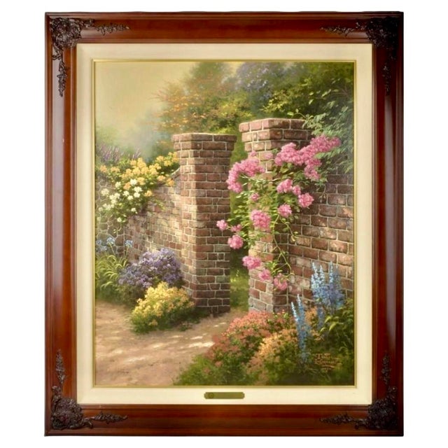 Thomas Kinkade "The Rose Garden, " the Rose Collection, Framed Sp 57/120 For Sale - Image 10 of 10