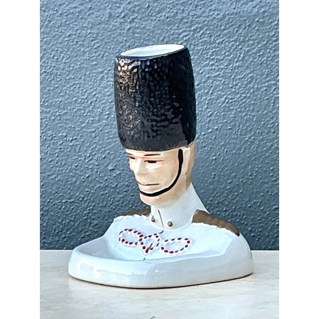 Vintage Glazed Ceramic Soldier Valet For Sale In West Palm - Image 6 of 12