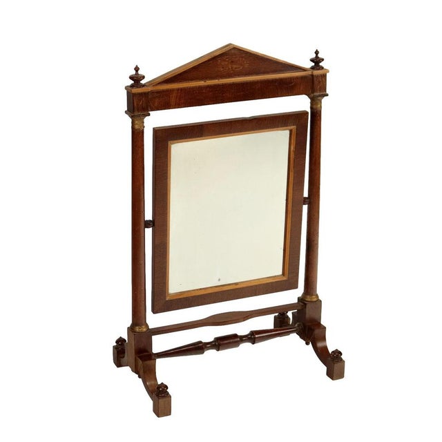 20th Century Empire Small Cheval Mirror in Wood, Italy For Sale - Image 5 of 5