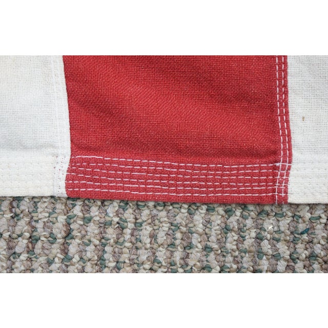Large Mid Century Cotton 48 Star United States American Flag 54" X 84" For Sale - Image 13 of 13