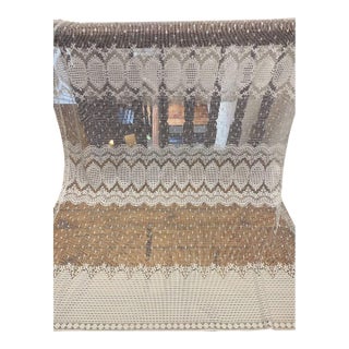 Vintage Lace Curtain Panel 58”w C 82”l Valance 58”w X 20”l For Sale