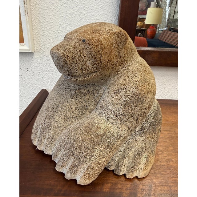 1970s 1970s Inuit Wilson Oozeva Carving of Polar Bear For Sale - Image 5 of 11