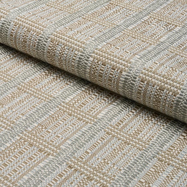 Schumacher Schumacher Skyline Plaid Fabric In Stone For Sale - Image 4 of 5