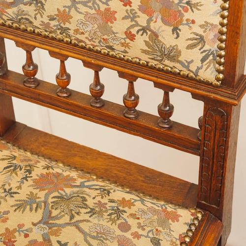 Gründerzeit Historicism Style Chairs in Oak with Tapestry Upholstery, 1890, Set of 6 For Sale - Image 6 of 18