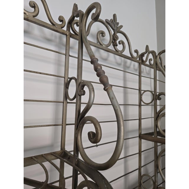 Antique French Iron & Brass Boulangerie Baker’s Rack For Sale In West Palm - Image 6 of 11