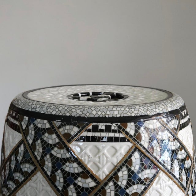 Art Nouveau Ceramic Garden Stool For Sale - Image 3 of 5