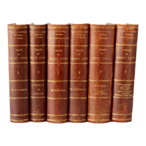 1895 French "Traité Théorique Et Pratique De Droit Civil" (Civil Law) Books, Set of 6