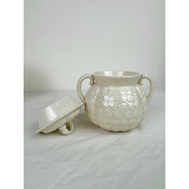 1940s Lenox Hawthorne White Tea Set- 3 Pieces For Sale - Image 9 of 12