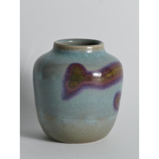 Vintage Studio Pottery Stoneware Vase with Jun-Style Glaze by Rolf Palm, 1991 For Sale - Image 6 of 18