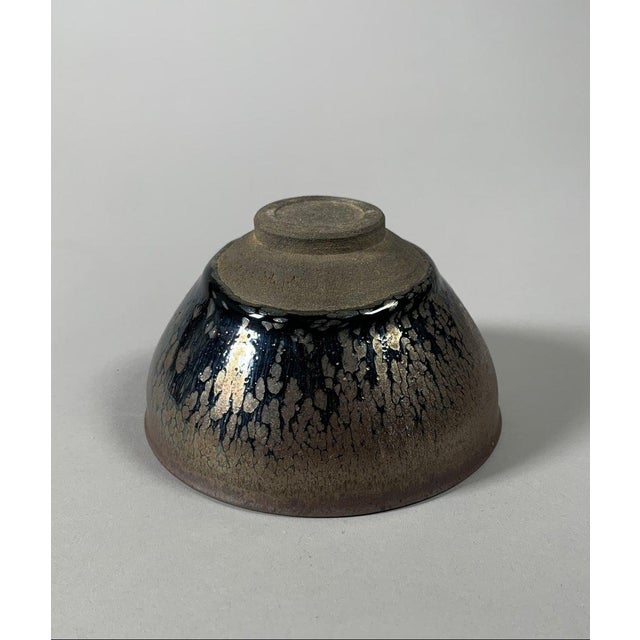 Ceramic Stoneware bowl with a "hare fur" glaze. Jianyao. Song Dynasty style (960-1279) For Sale - Image 7 of 7