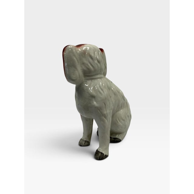 Vintage Wade England Staffordshire Style Ceramic Spaniel Mantel Dog Figurine For Sale - Image 4 of 6