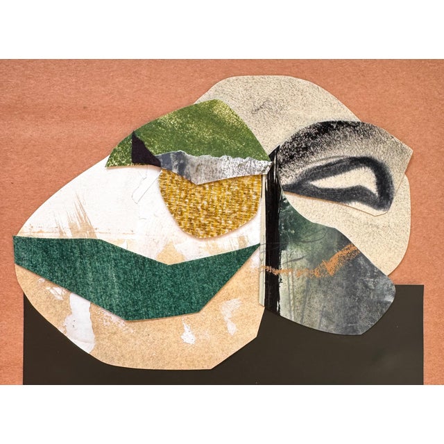 "New Directive" is an original mixed media collage on paper by Zac Woodiel. This is one of eight pieces in the "New...