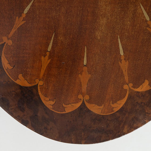 19th Century English Inlaid Oval Side Table For Sale In Greensboro - Image 6 of 14