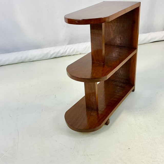 1940s 1940s Vintage Art Deco Americana Folk Art Three Tier Side Table For Sale - Image 5 of 14