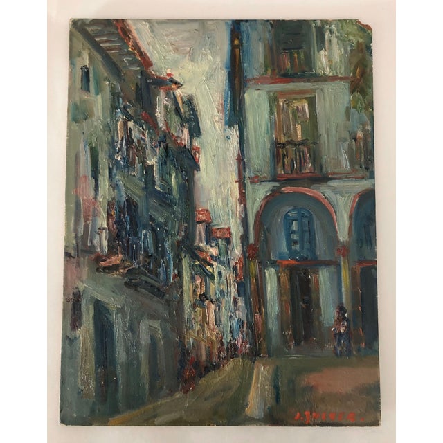 Mid 20th Century Jacques Zucker, street scenery For Sale - Image 5 of 5
