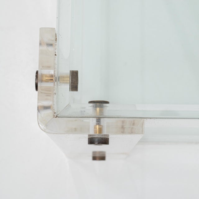 20th Century French Acrylic and Glass "Button Line" Side Tables - A Pair For Sale - Image 13 of 18
