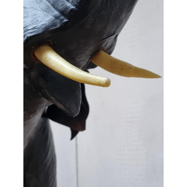 Omersa Leather Elephant with Glass Eyes from Liberty's London, 1930s For Sale - Image 18 of 18