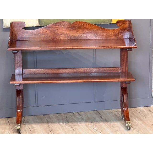 Brown Pair of Mid-20th Century Regency Style Mahogany Étagères For Sale - Image 8 of 12