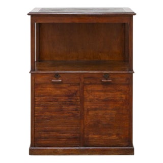 Vintage Office Cabinet with Shutter, 1920s For Sale