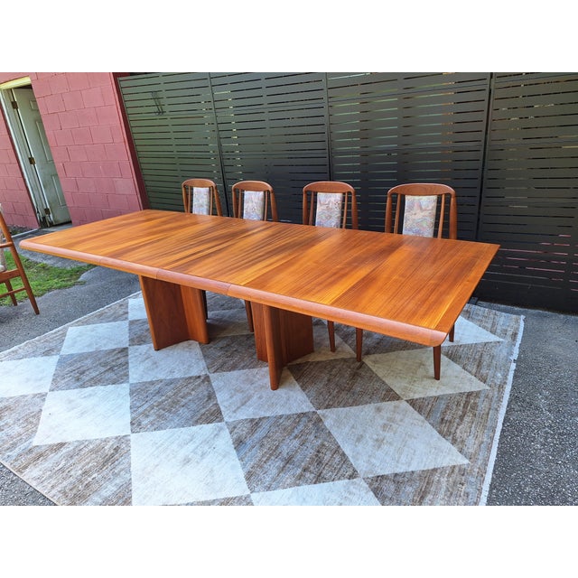 1960s MCM Danish Teak Table With Benny Linden Chairs For Sale - Image 11 of 14