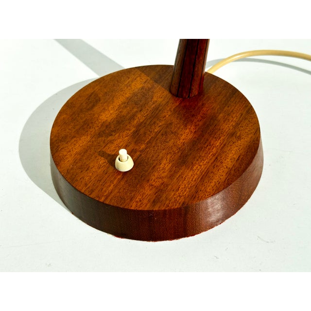 Mid-Century Modern Model 33 Table Lamp in Teak and Copper from Temde Leuchten, Germany, 1960s For Sale - Image 4 of 18