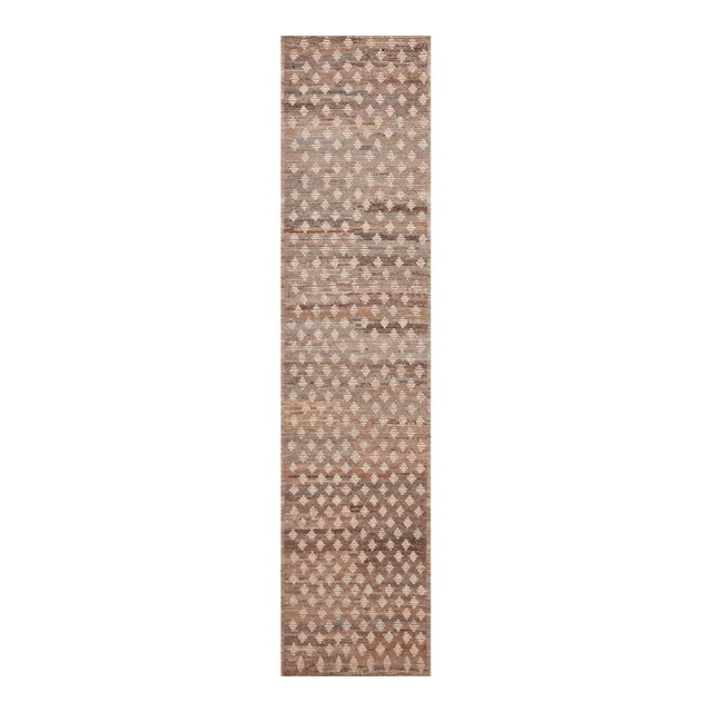 Nazmiyal Collection Modern Runner Abrash Rug For Sale