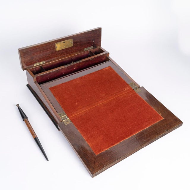 Napoleon III Marquetry and Brass Inkwell, 19th Century For Sale - Image 6 of 11