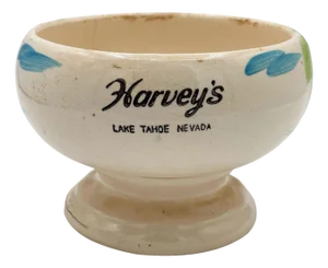 1950s Hand Painted Harveys Casino Lake Tahoe Hula Scorpion Tiki Mug Bowl