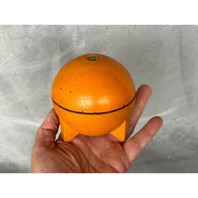 Art Deco Glass Orange Fruit Shaped Perfume Box For Sale - Image 11 of 11