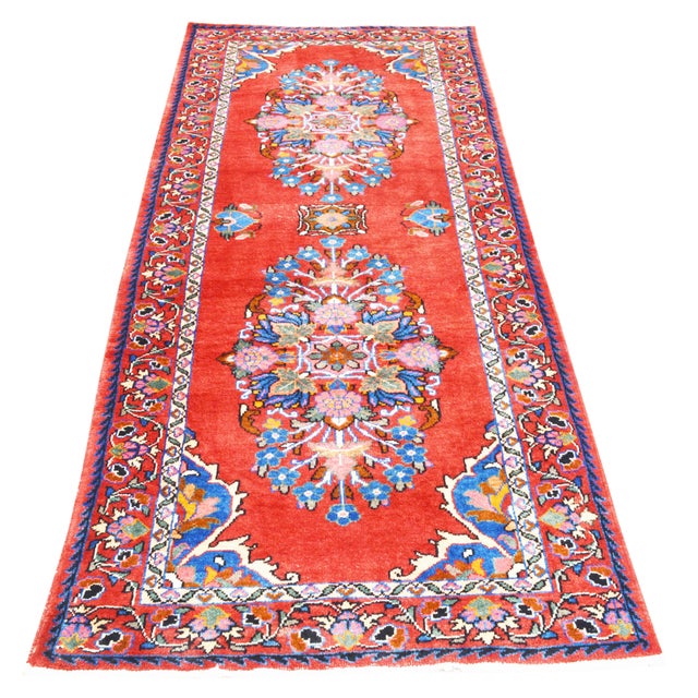 Traditional Vintage Hand Knotted Wool Rug, 4'x10" For Sale - Image 3 of 6