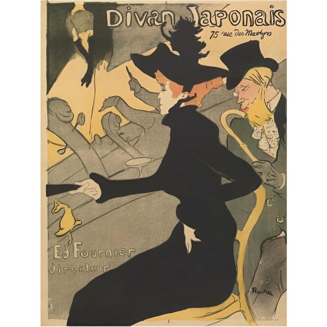 Henri De Toulouse-lautrec, After Japanese Divan, Digital Silkscreen Print For Sale - Image 4 of 4