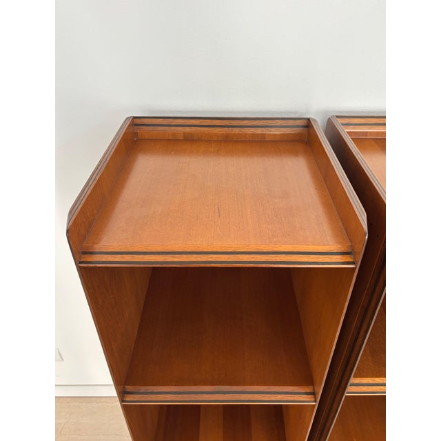 Brown Artona Series Bookcases in Wood and Leather by Afra & Tobia Scarpa for Maxalto, 1970s, Set of 2 For Sale - Image 8 of 15