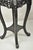Early 20th Century Japanese Carved Wood Black Ebonized 28" Plant Stand Lacquer Top Side Table For Sale - Image 4 of 10