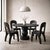 Wood Modern Black Round Back Wood Dining Chair For Sale - Image 7 of 7