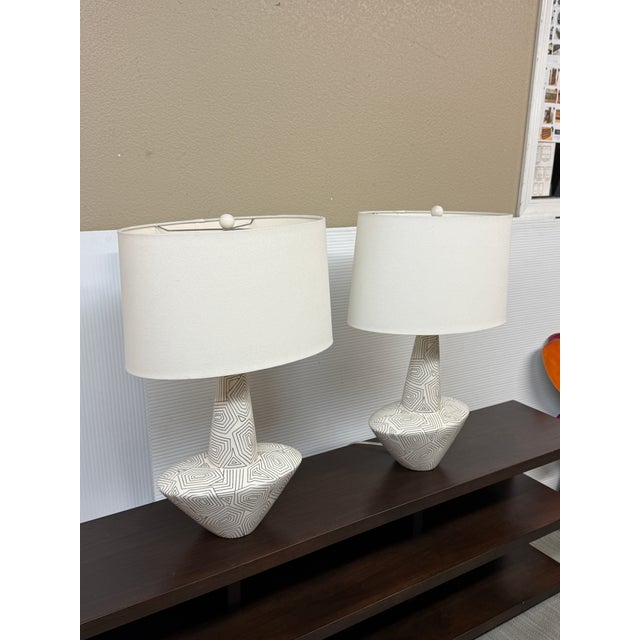 Arteriors Home Arteriors Toronto Ceramic Table Lamps, Pair For Sale - Image 4 of 12