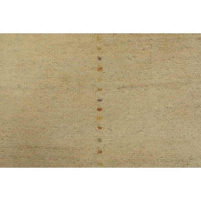 Textile Gabbeh Rug 5’5” X 7’8” Beige Wool Contemporary Hand-Knotted Area Carpet For Sale - Image 7 of 13