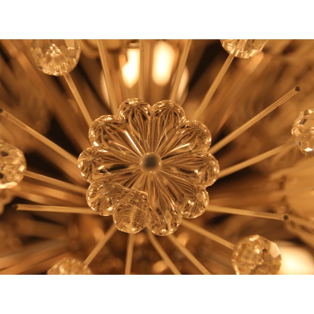 Large Silvered Snowball Pendant Lamp in the style of Rupert Nikoll, 1950s For Sale - Image 9 of 17