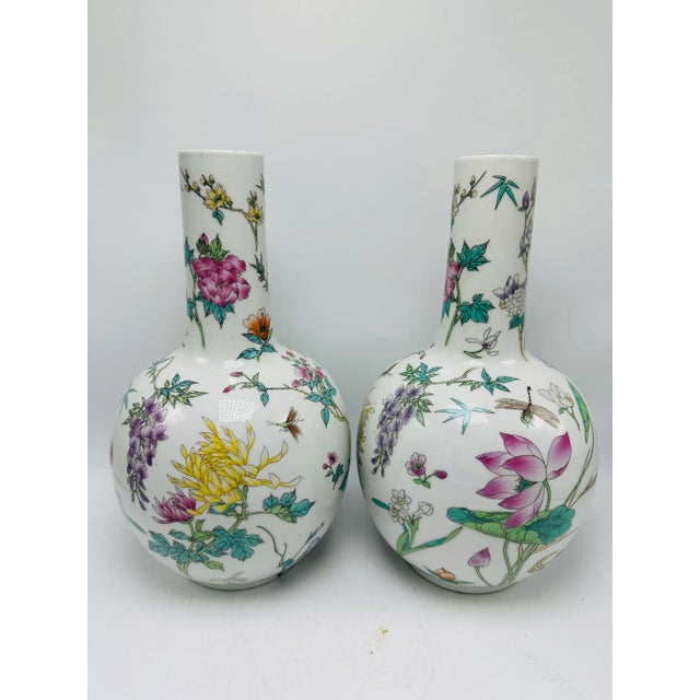 Ceramic Chinoiserie Vases, a Pair For Sale - Image 7 of 7