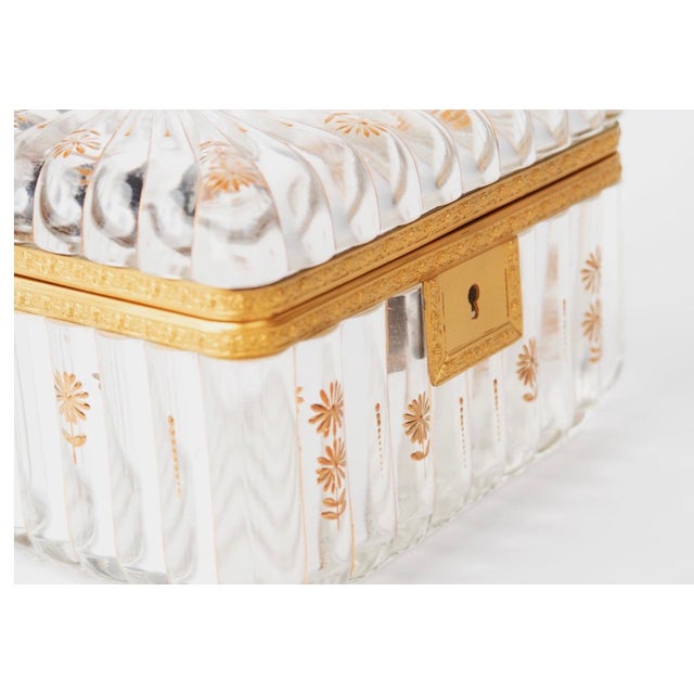 Pair of 19th Century French Baccarat Gilt Bronze & Crystal Boxes For Sale - Image 11 of 18